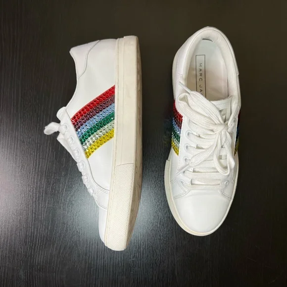 Marc Jacobs Empire Strass Lace Up Sneakers - Picture 9 of 14